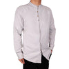 Hiroshi Heren Overhemd | Linnen, Slim Fit, Opstaande Kraag