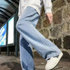 Sento Heren Jeans | Losse Pasvorm, Wijde Pijpen, Katoen-Polyester Mix